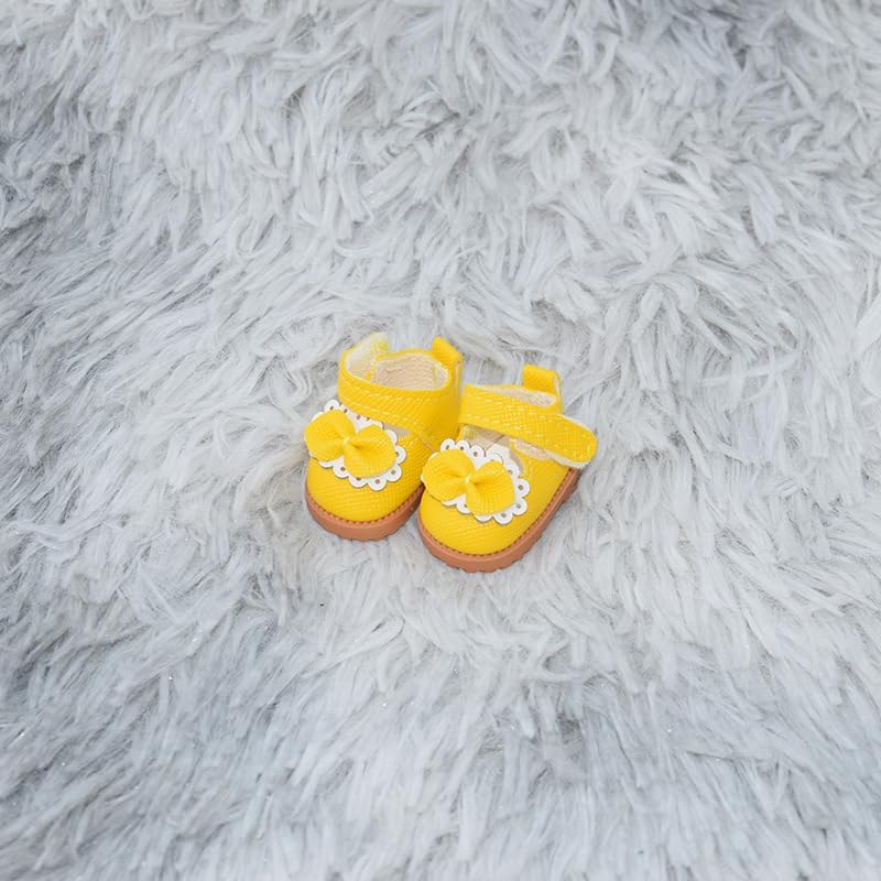 Jojedomo Compatible with Labubu Doll Shoes for 17cm Doll,Shoes Used for Labubu Accessories (GZA-Yellox) - Image 1